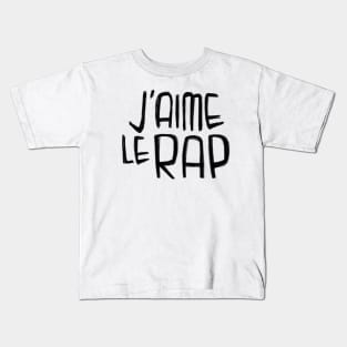 Rapper Typography, J'aime le Rap, French I love Rap Kids T-Shirt